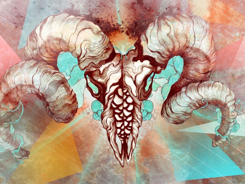 Череп с рогами