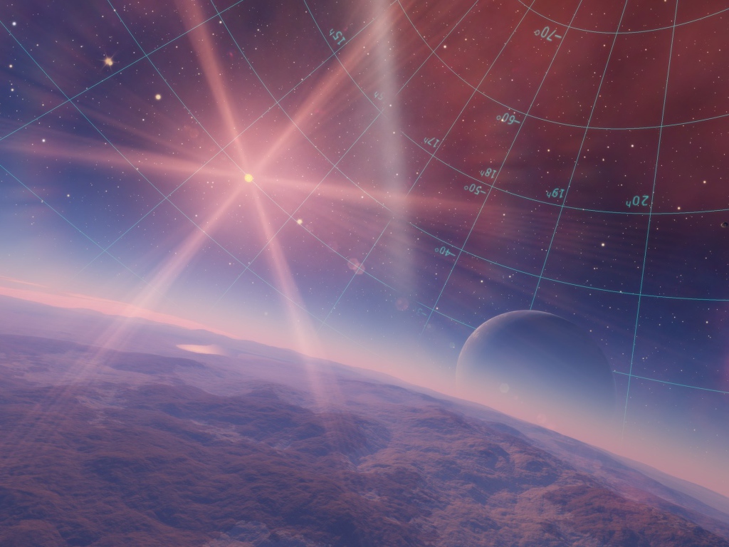 Координатная сетка в космосе