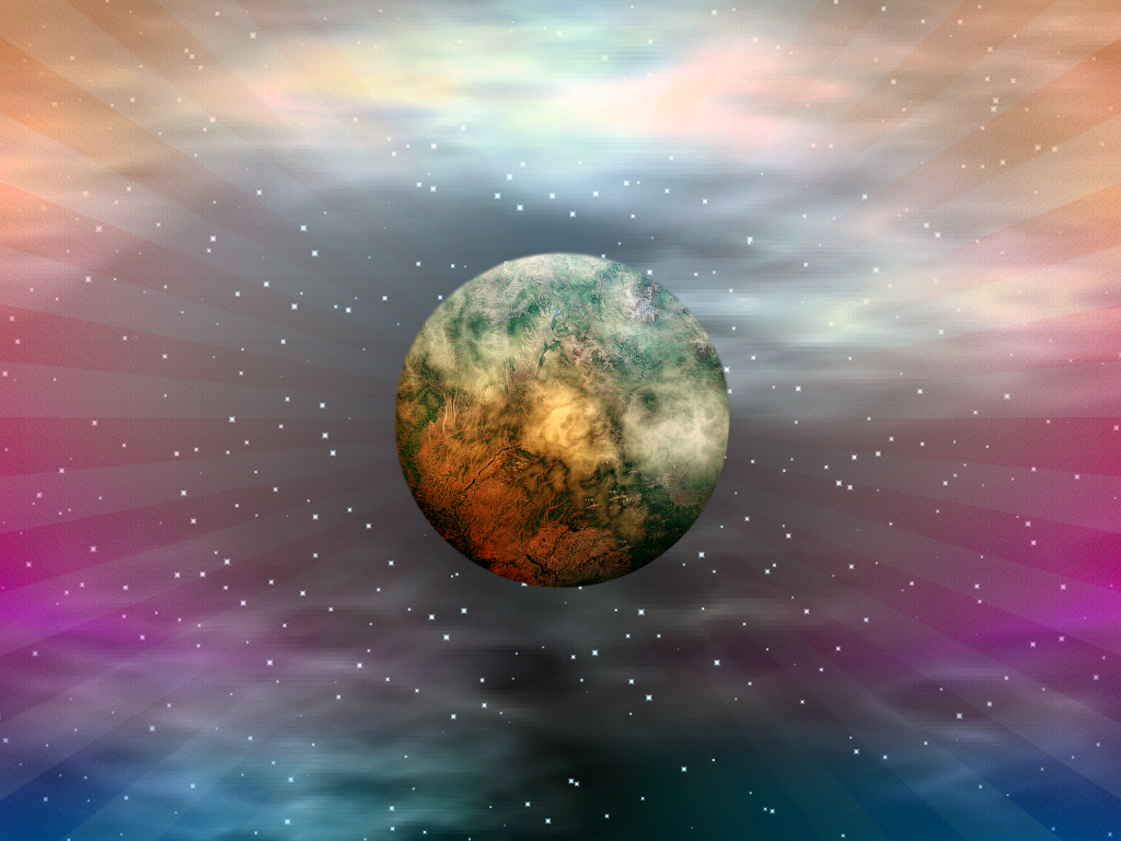 Planet colored cosmos