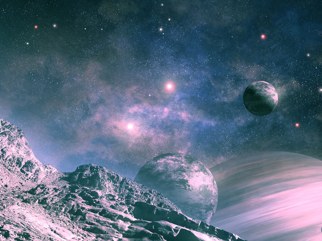 Ландшафт спутника планеты