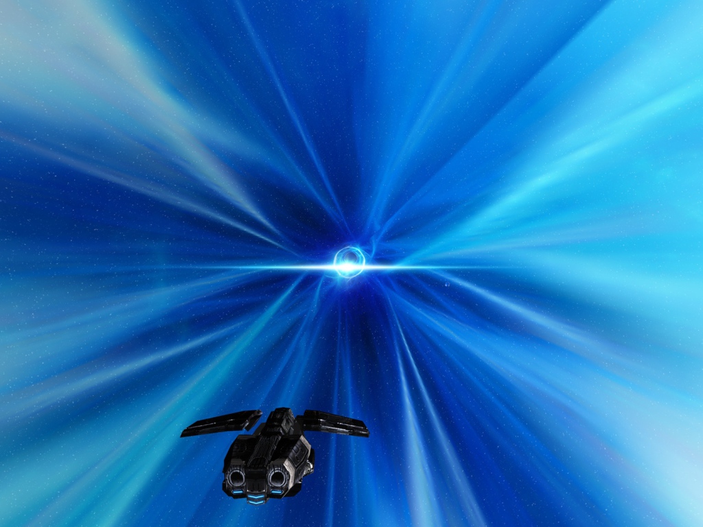 Космический корабль в гипер пространстве