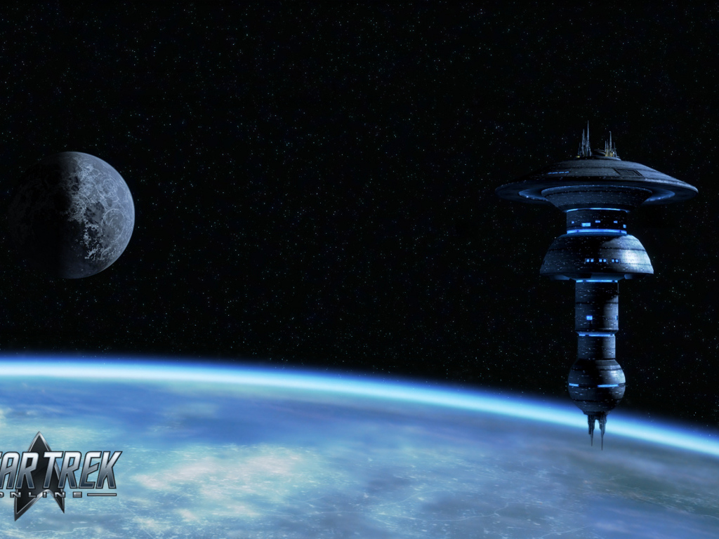 Космическая станция над планетой