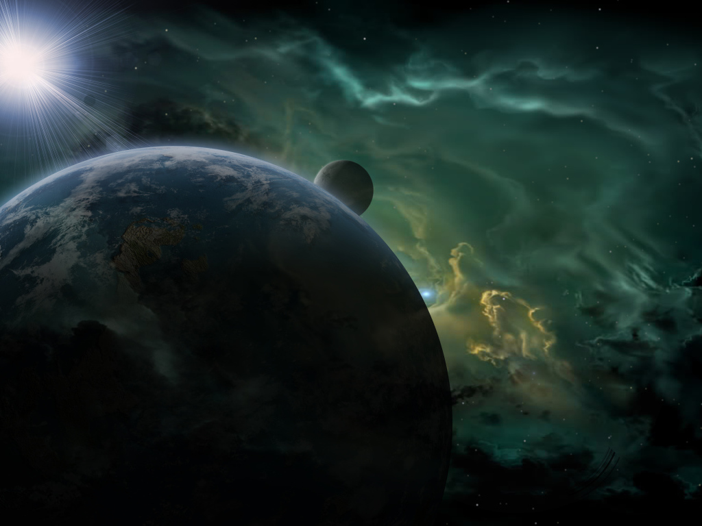 Планета в солнечном свете