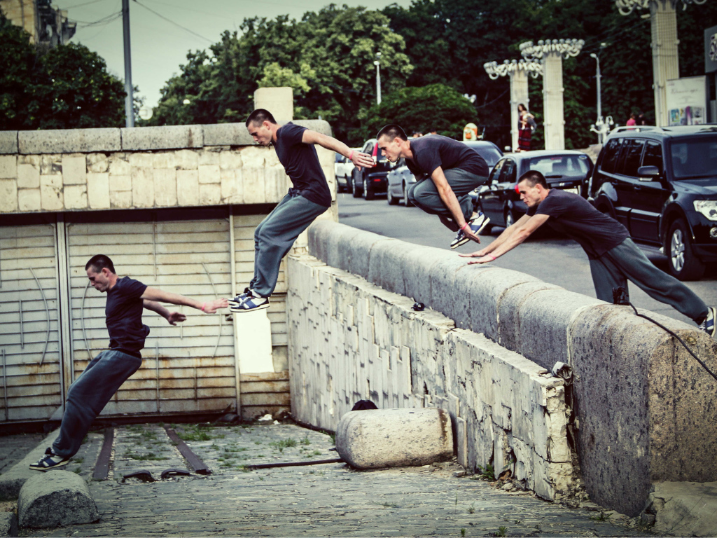 Раскадровка прыжка в паркуре