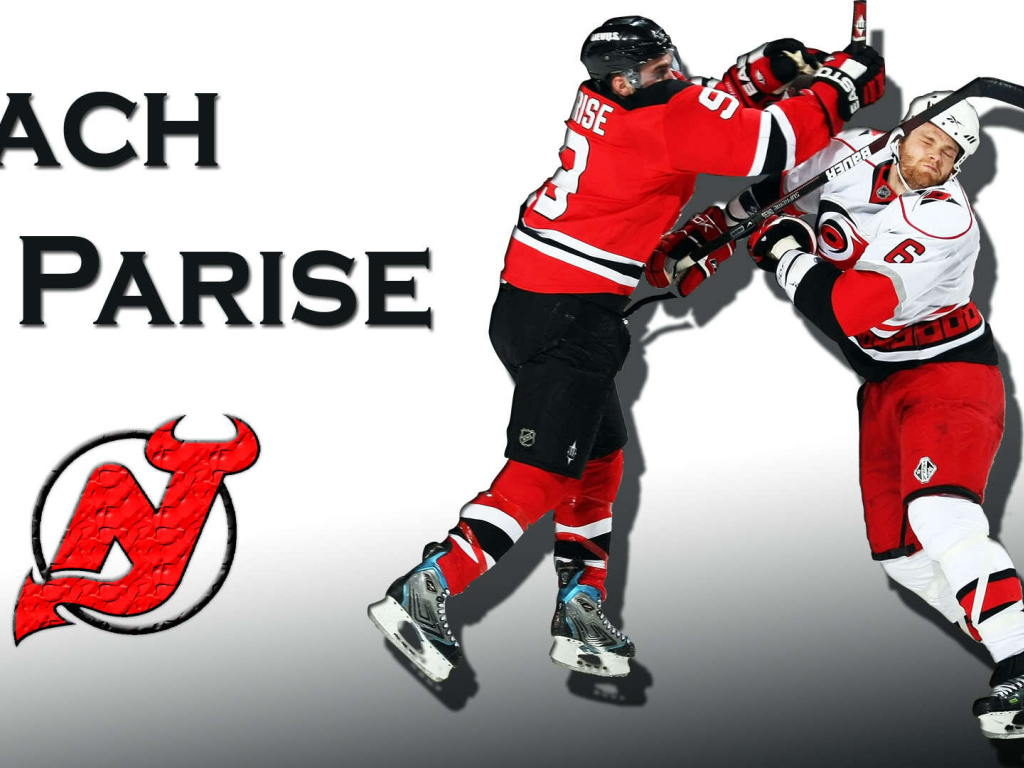 Лучший игрок НХЛ Зак Паризе борется с другим игроком