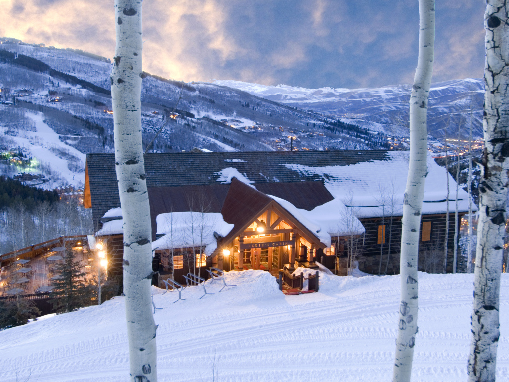 Закат на горнолыжном курорте Лех, Австрия