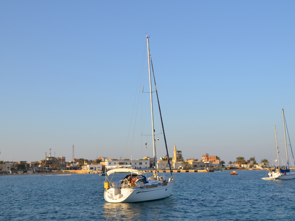 Yacht in the bay resort of El Quseir, Egypt