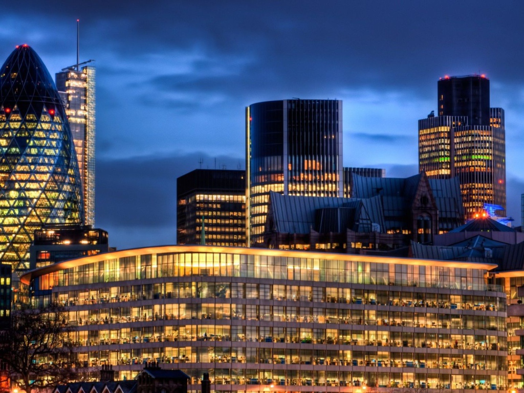 Ночной Сити в Лондоне