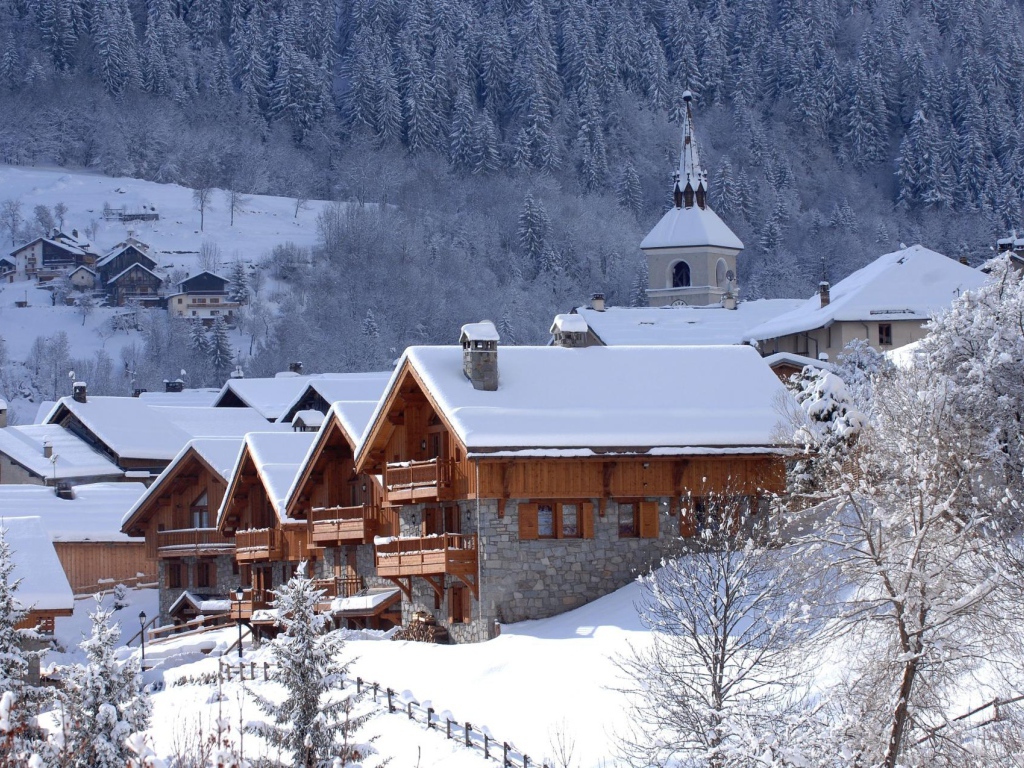 Церковь на горнолыжном курорте Мерибель, Франция