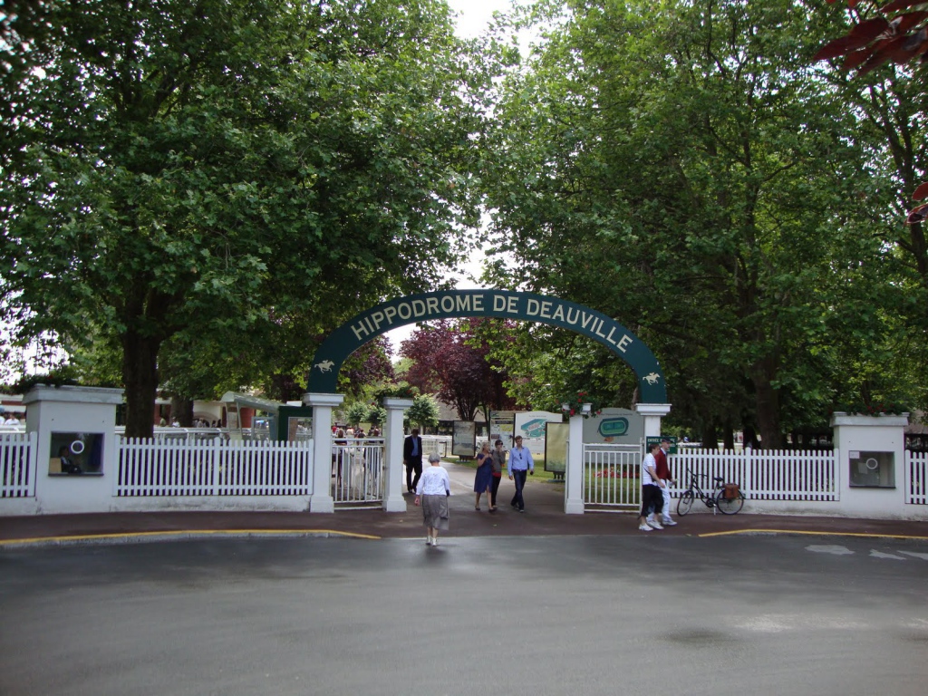Entrance to the park in the resort of Deauville, France