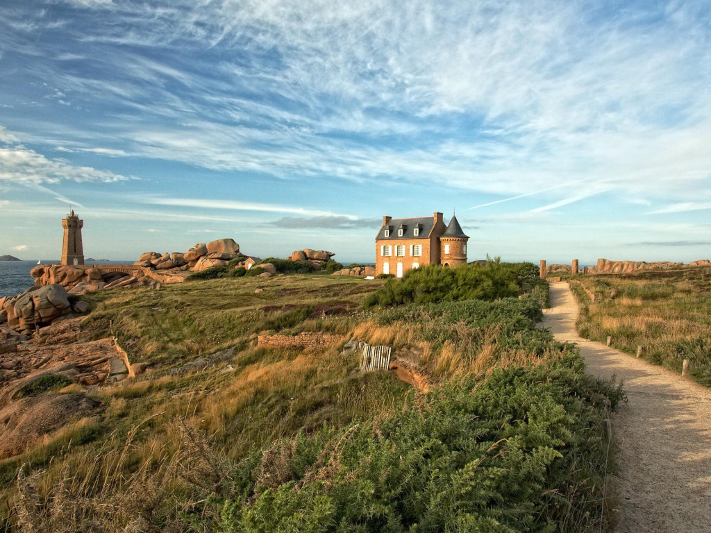 Морское побережье в Бретань, Франция