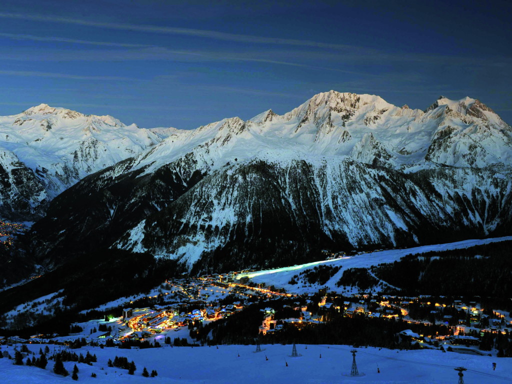 Панорама на горнолыжном курорте Куршевель, Франция