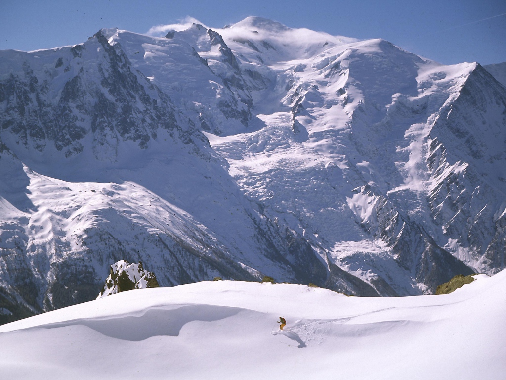 Катание на лыжах на курорте Шамони, Франция