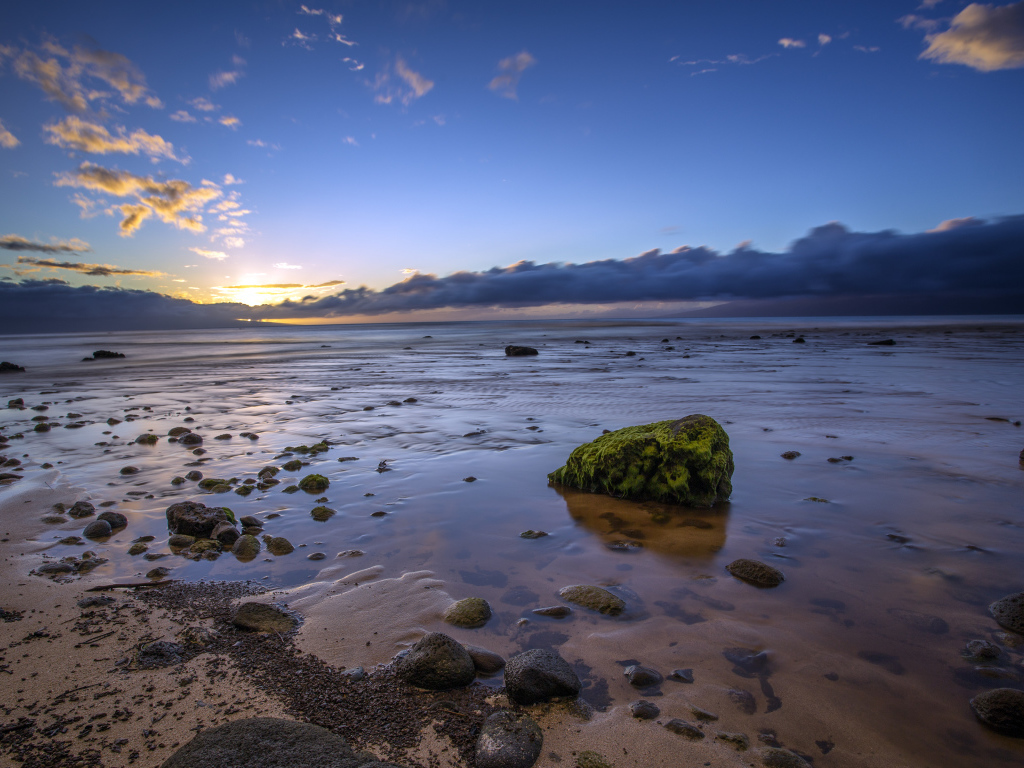 Закат на пляже Каанапали, Гавайи