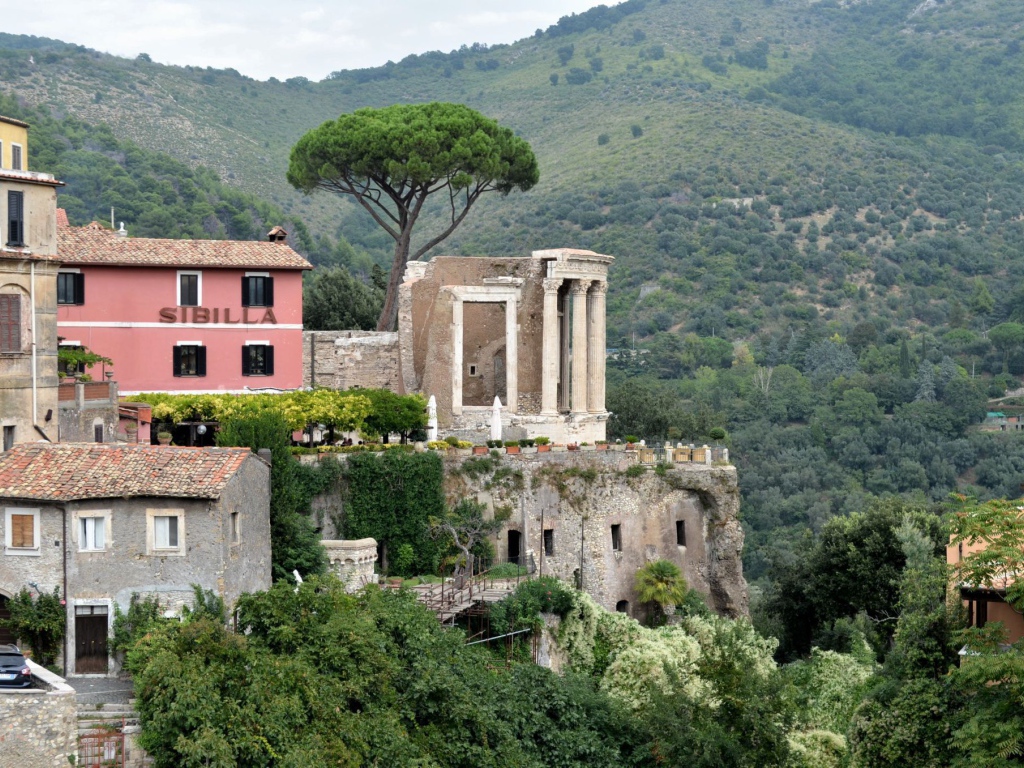 Гнездо хищной птицы в Тиволи, Италия