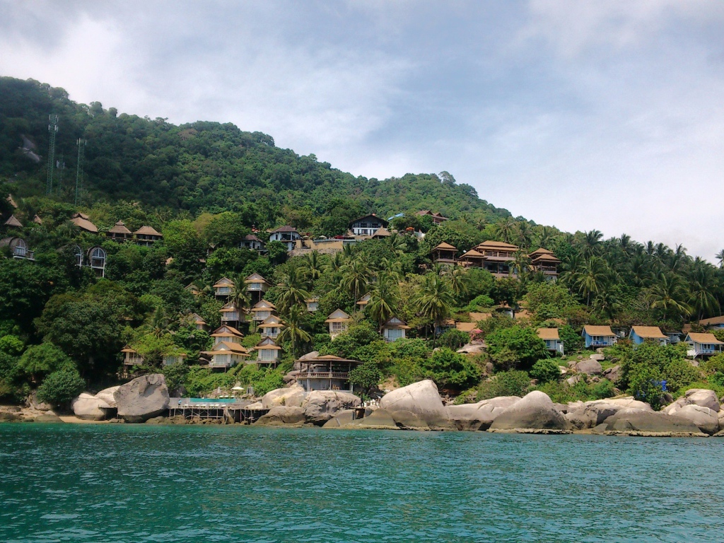 Дома на берегу на острове Тао, Таиланд