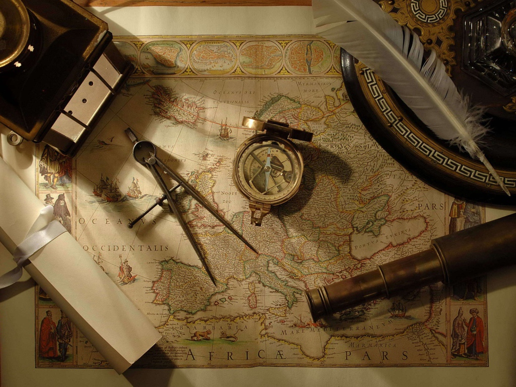 Старая карта Мира Магеллана