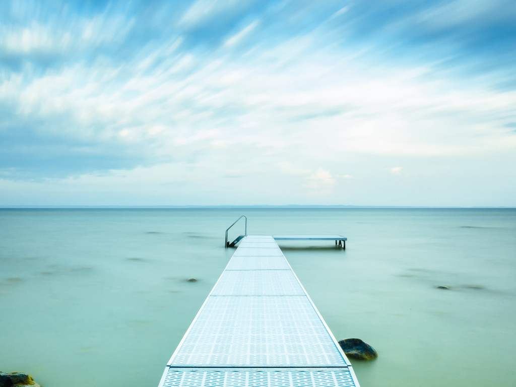 Восход солнца на озере Мичиган, США