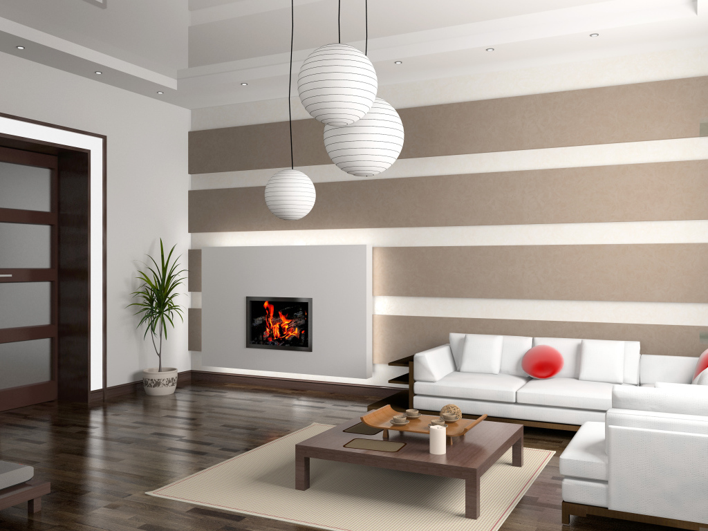 Люстра шар в гостиной