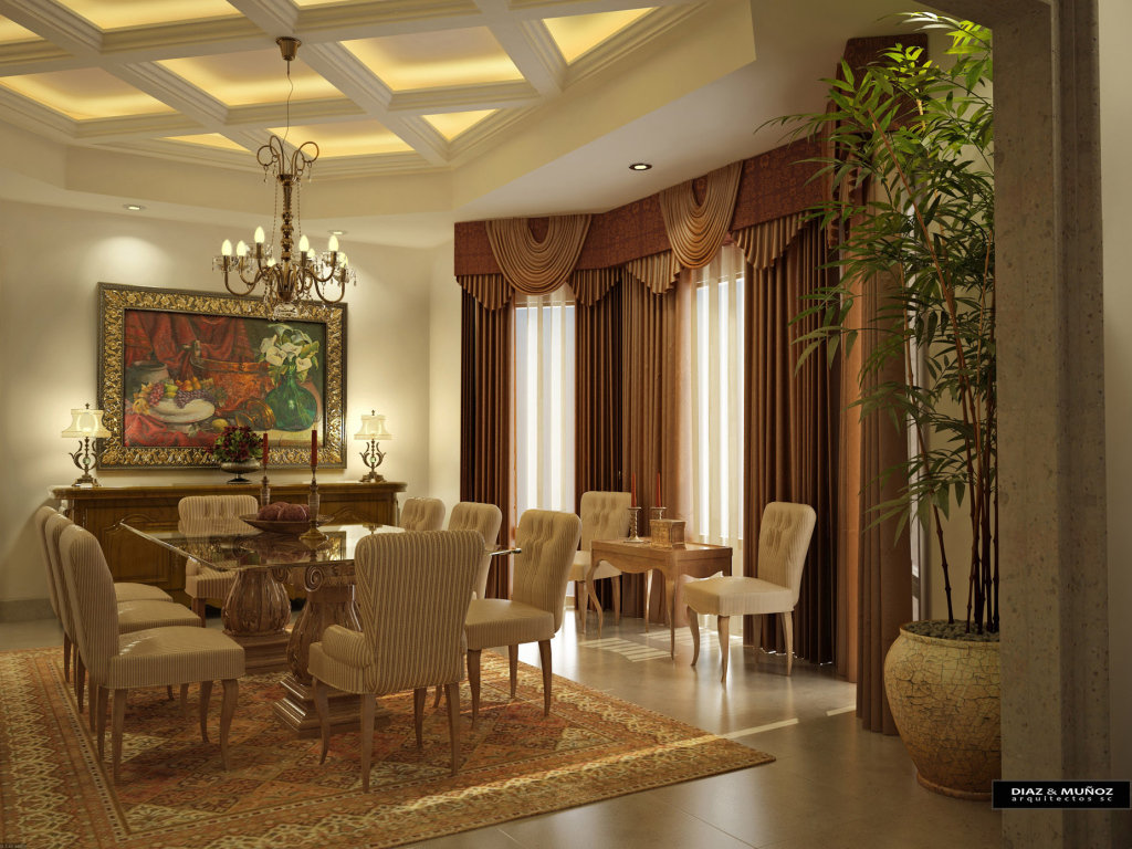 Столовая в богатом доме