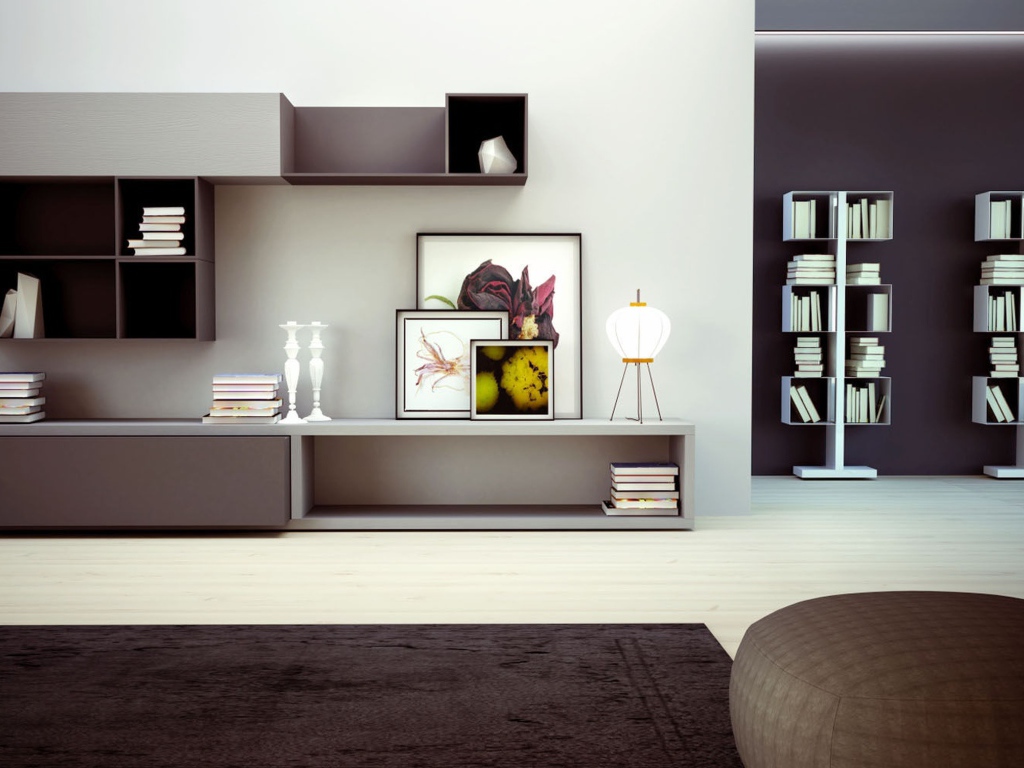 Мебель из блоков для гостиной