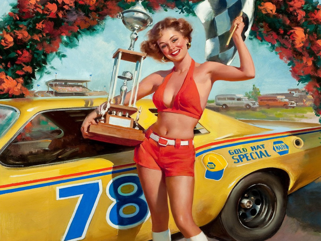 Девушка гонщица