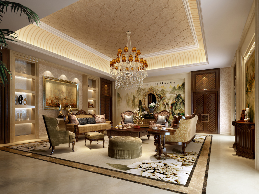 Гостиная в стиле люкс