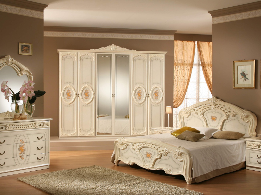 Современная светлая спальня