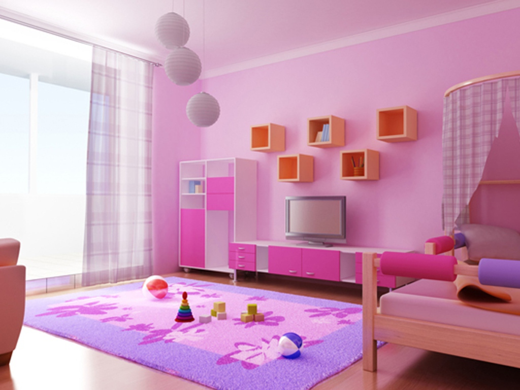 Розовая детская для девочки