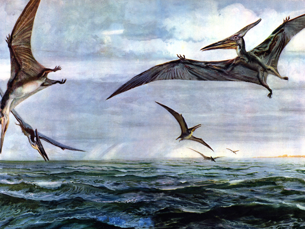 Птеродактили над океаном