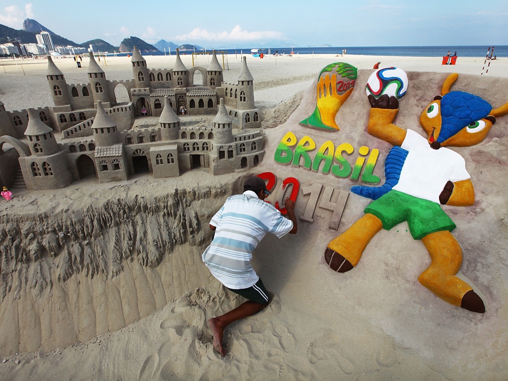 Sand Castles on the World Cup in Brazil 2014