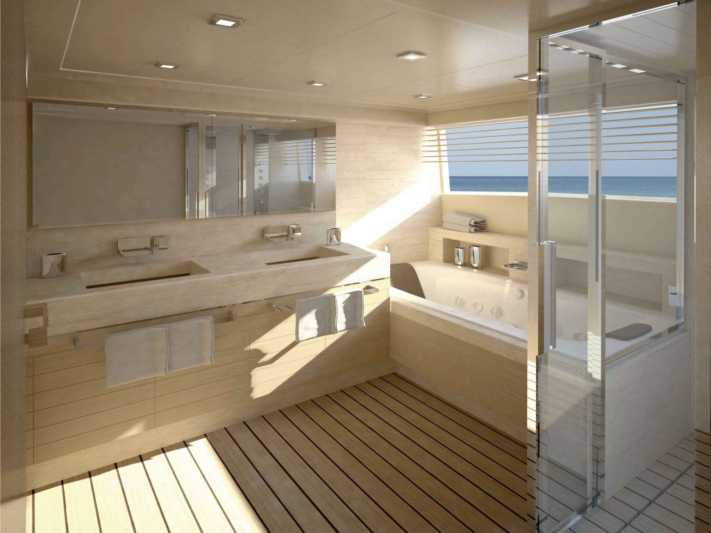 Солнце светит в окно ванной