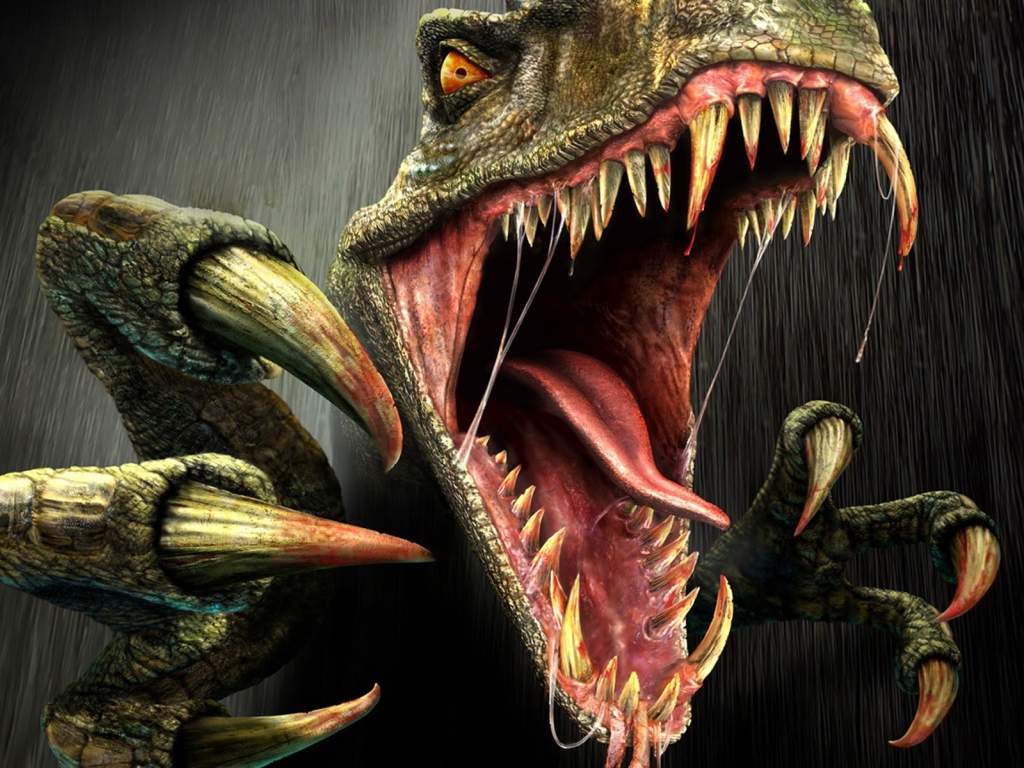 Зубастая пасть динозавра