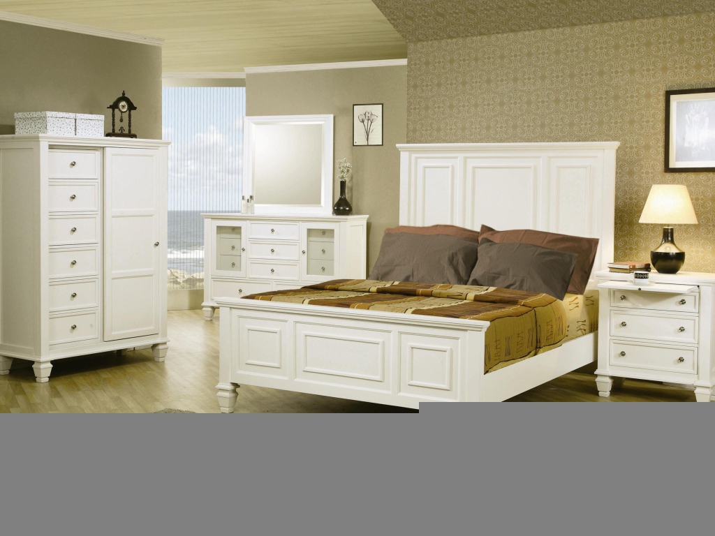 Белая мебель в спальне