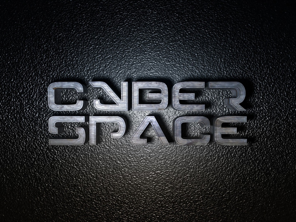 3Д надпись Кибер космос