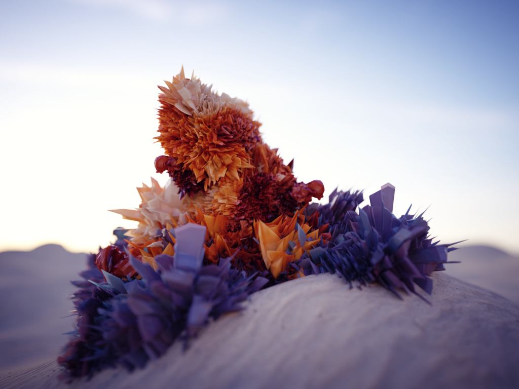 Абстрактная структура на песке