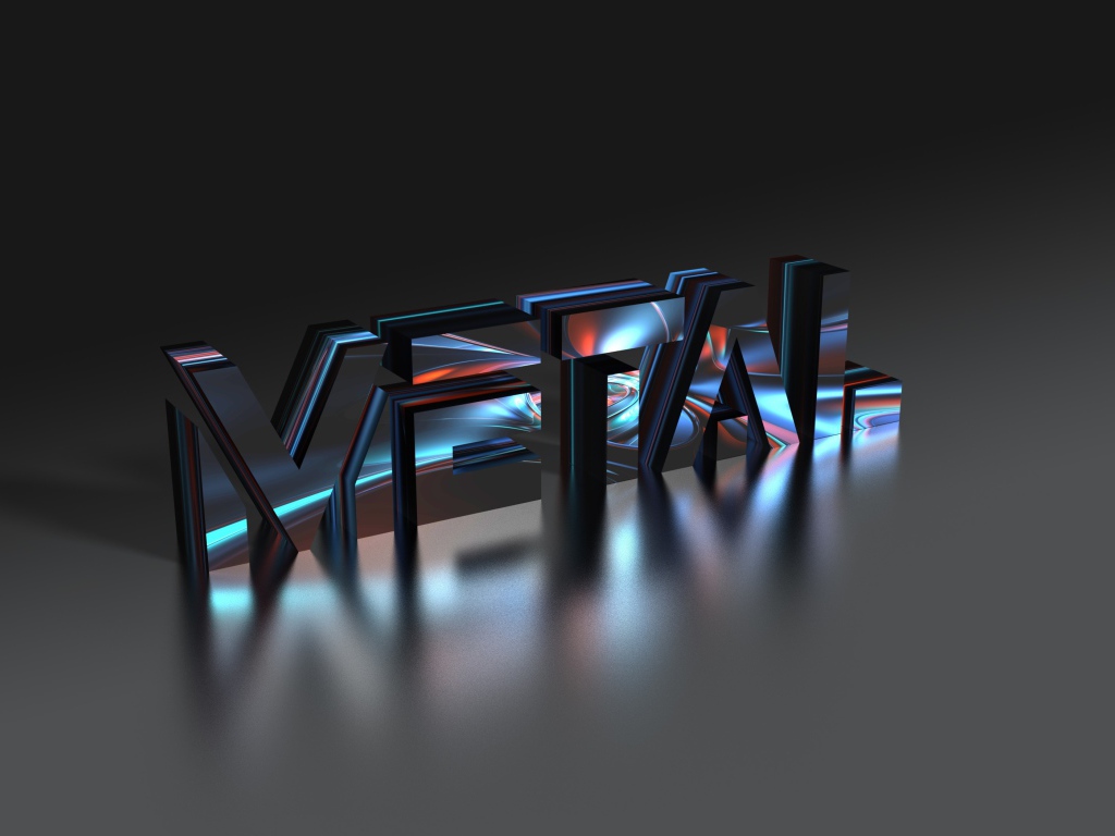 Надпись Металл, 3Д графика