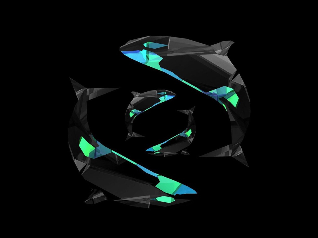 Дельфины, 3-Д графика