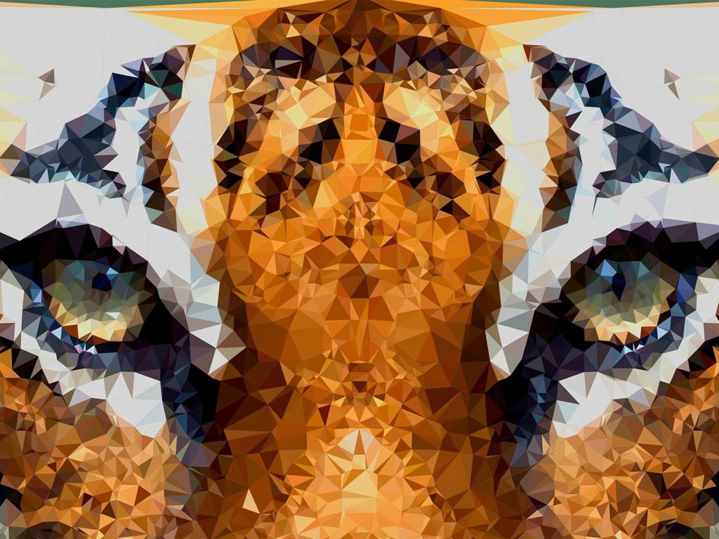 Морда тигра в 3Д графике