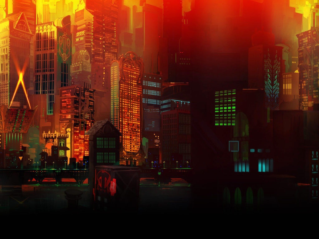 Night city, 3D graphics