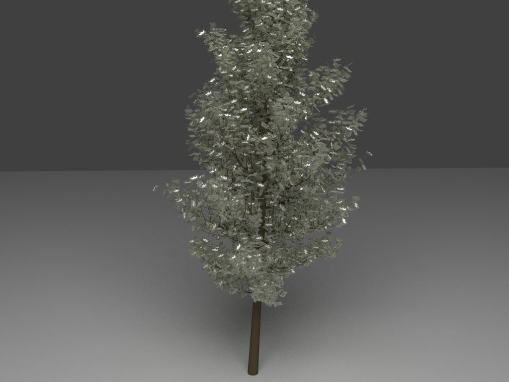 Дерево из стеклянных кристаллов