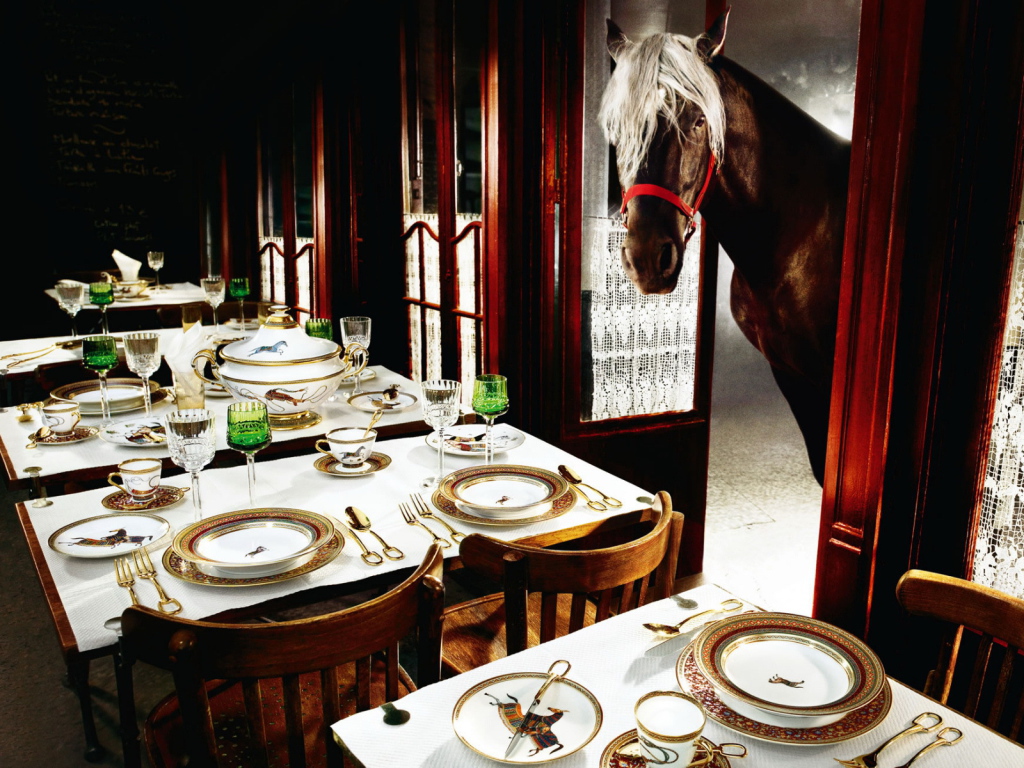 Лошадь в кафе