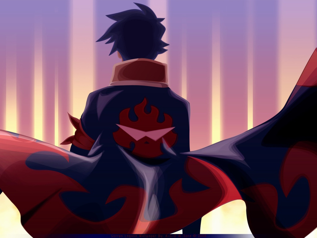 Персонаж в плаще из аниме Тэнгэн Топпа Гуррен-Лаганн