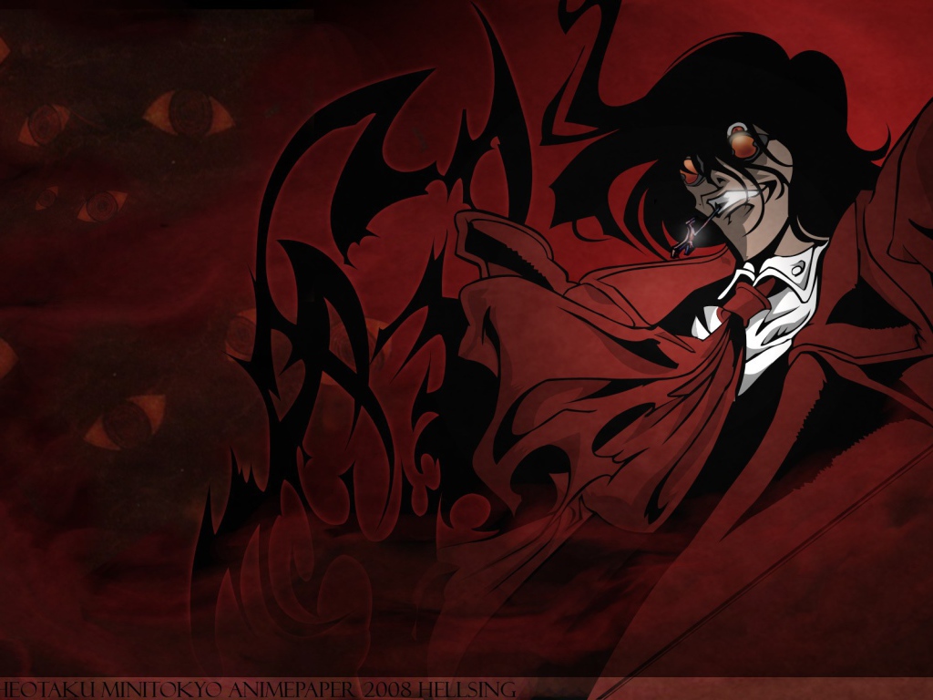 Алукард из аниме Hellsing