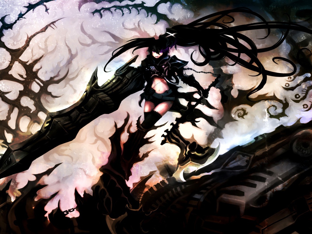 Девушка аниме Insane Black Rock Shooter