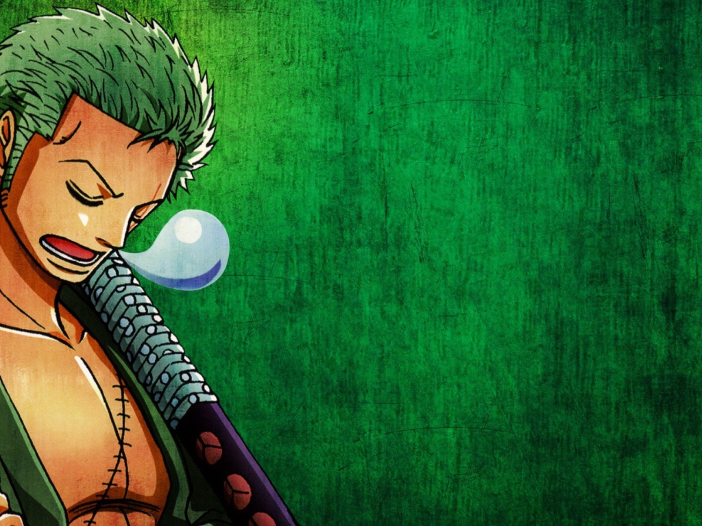 Аниме Большой куш, зеленый фон