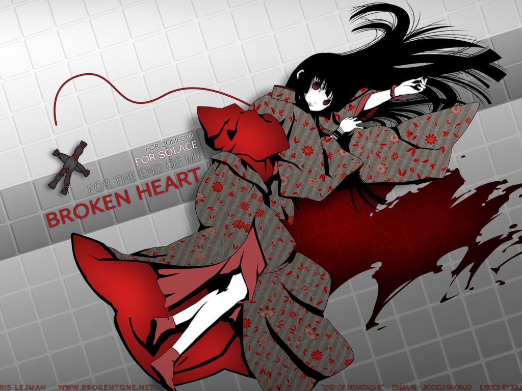 Аниме девушка лежит в луже крови