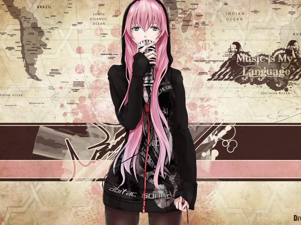 Девушка певица аниме