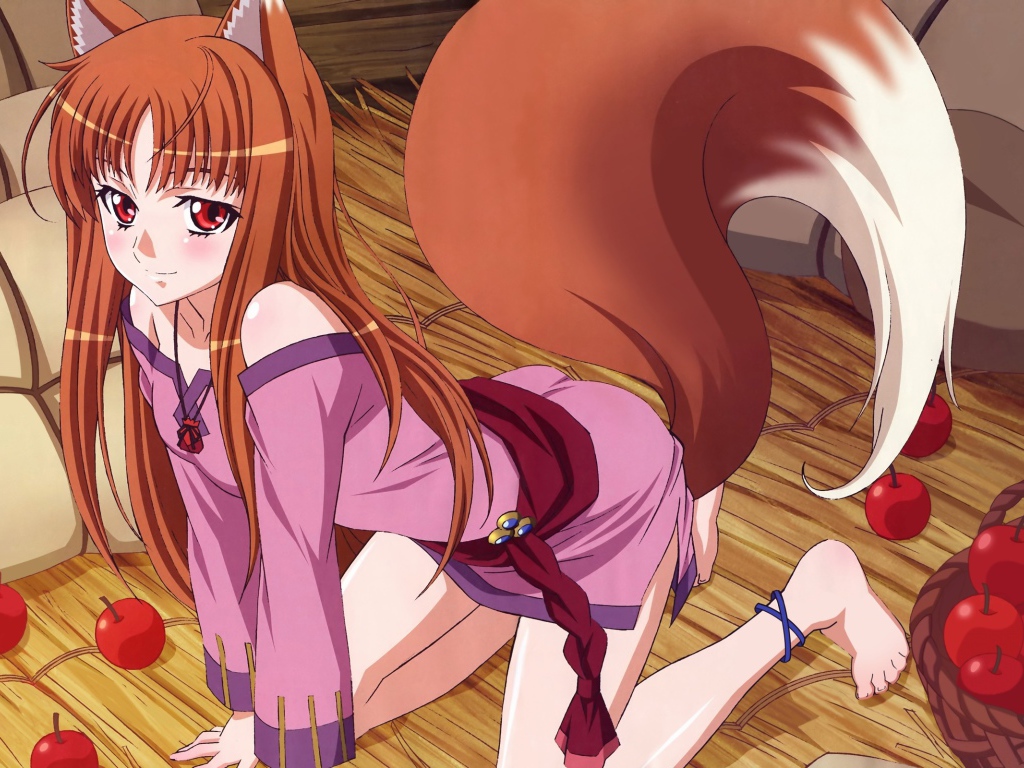 Волчица Холо в аниме Волчица и пряности