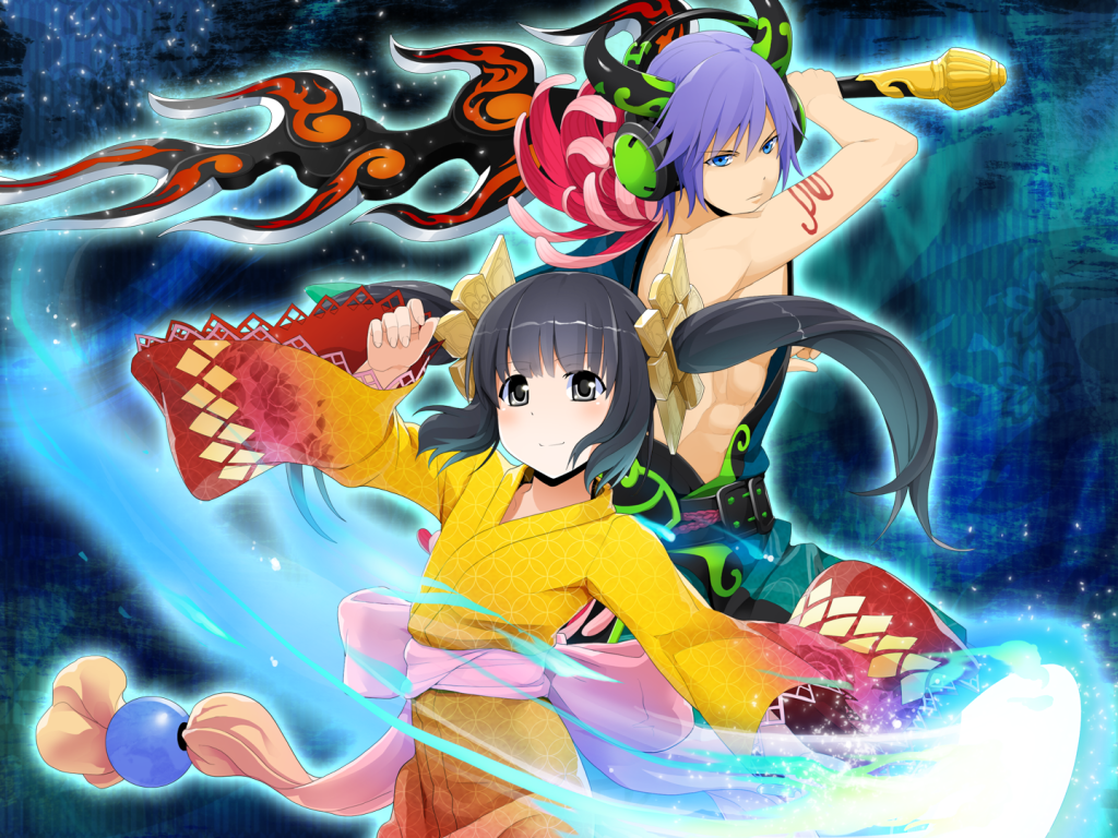 Сражение героев аниме Onigirl